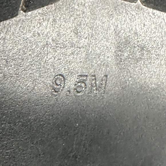 Jeffrey Campbell Black Suede Golan Leather Lug Heel Ankle Boots Womens 9.5M FLAW - Picture 14 of 15